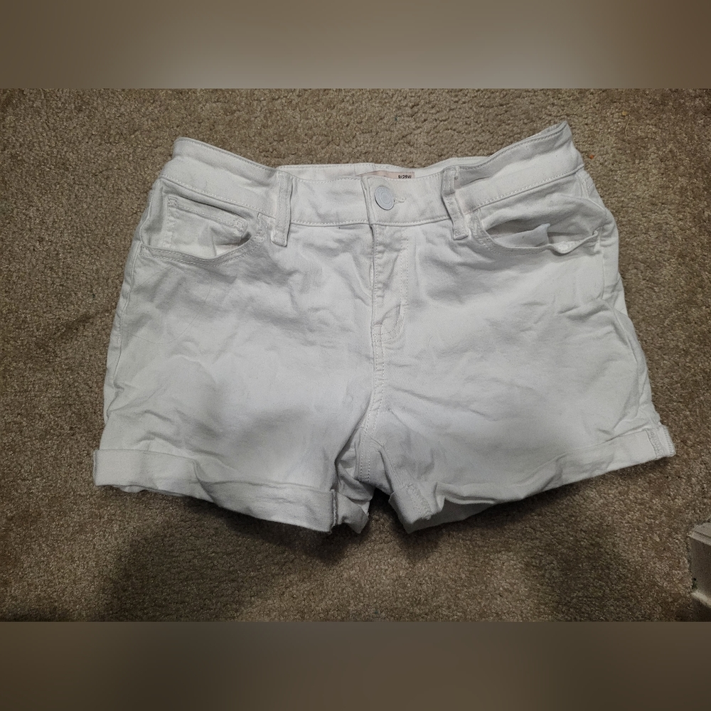 White Jean Shorts